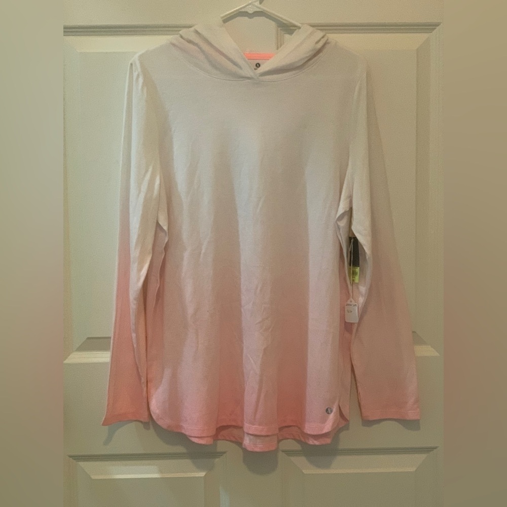Xersion Pink and White Ombre Hoodie.  Size-3XL